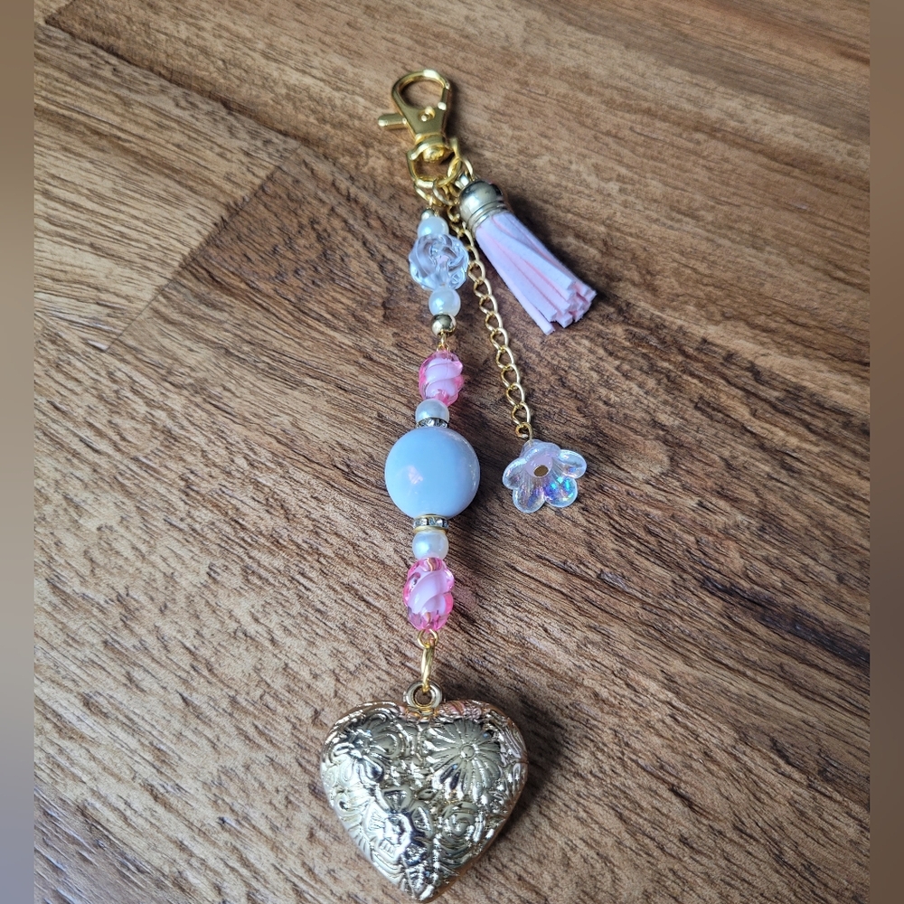 New Heart Purse Charm Or  Keychain